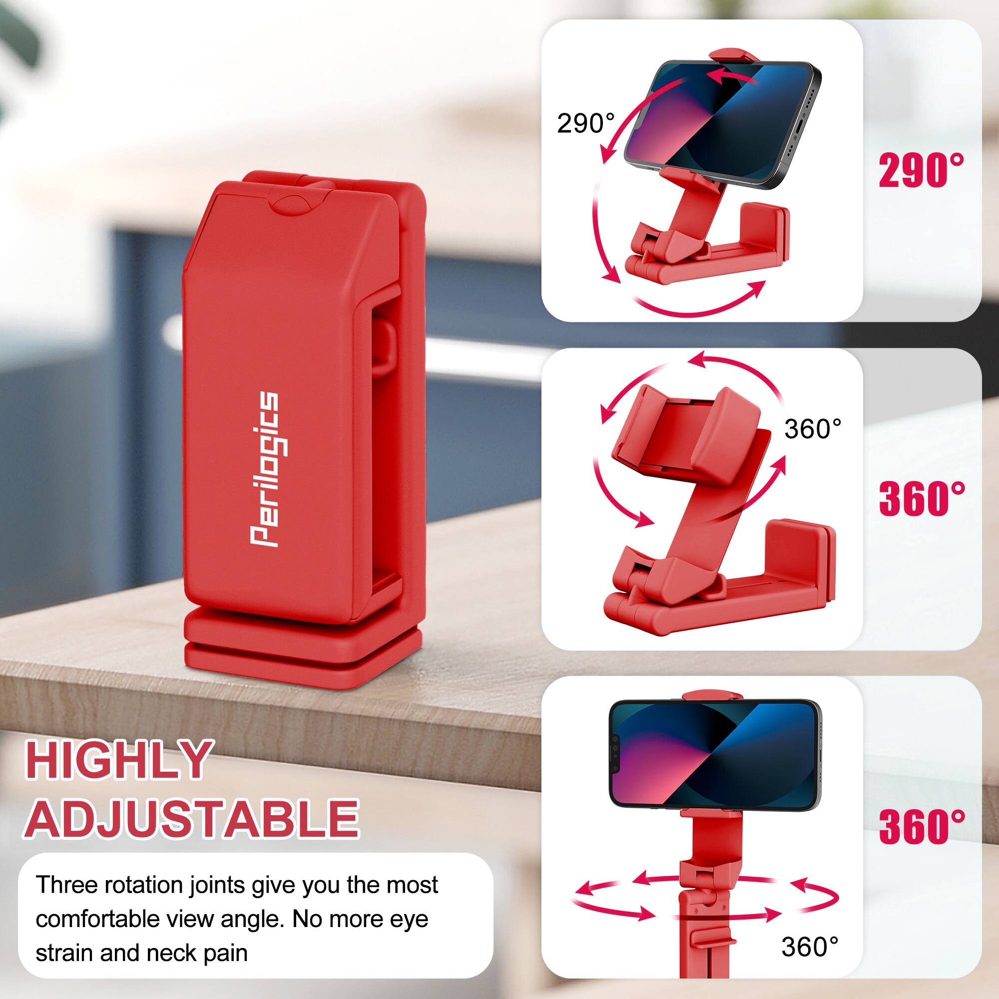 290°  
290°  
360°  
360°  
360°  
360°  

HIGHLY ADJUSTABLE  
Three rotation joints give you the most comfortable view angle. No more eye strain and neck pain