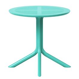 WestinTrends - Playa 31.5" Round Plastic Outdoor Patio Dining Table for 4 - Turquoise