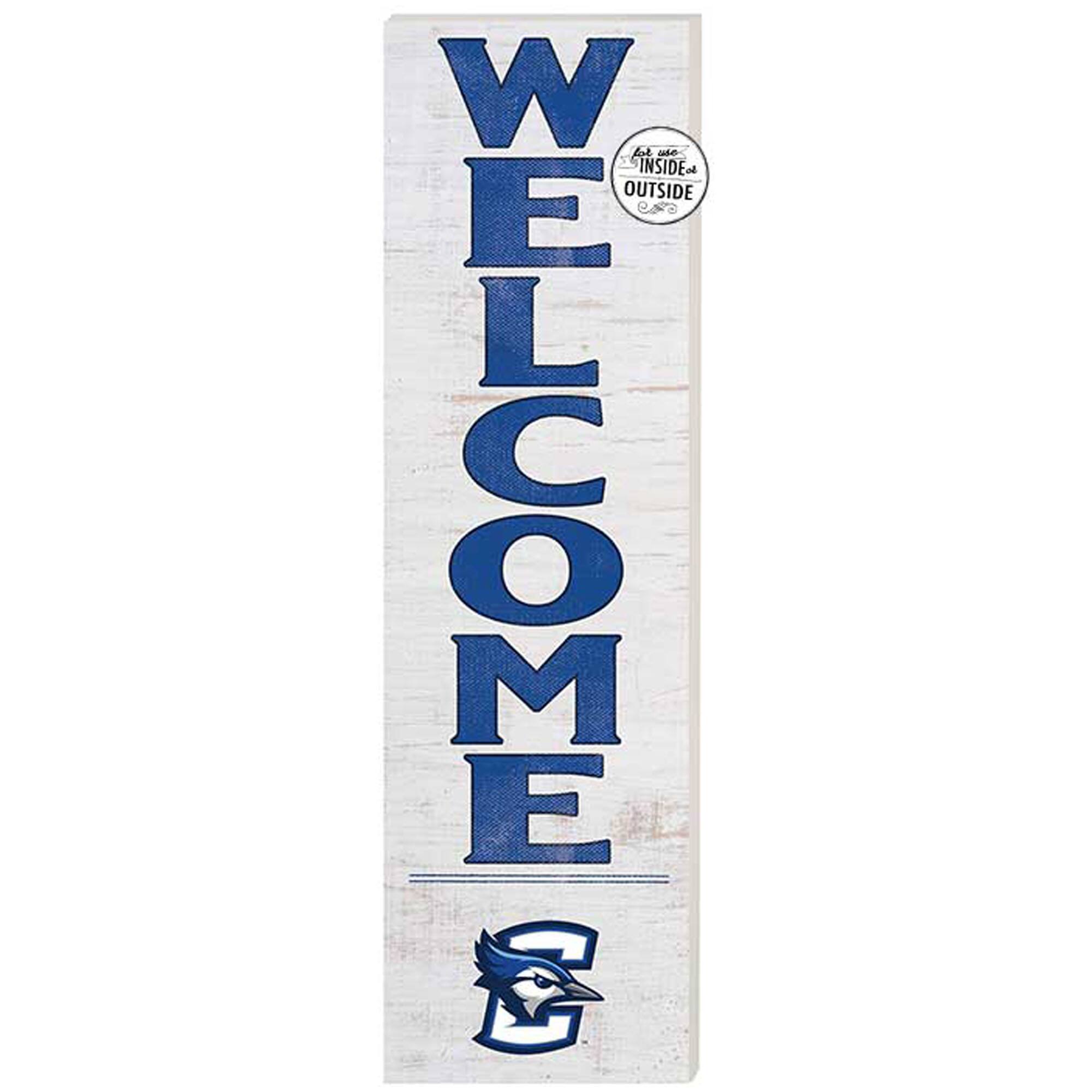 White Creighton Bluejays 10'' x 35'' Indoor/Outdoor Welcome Sign