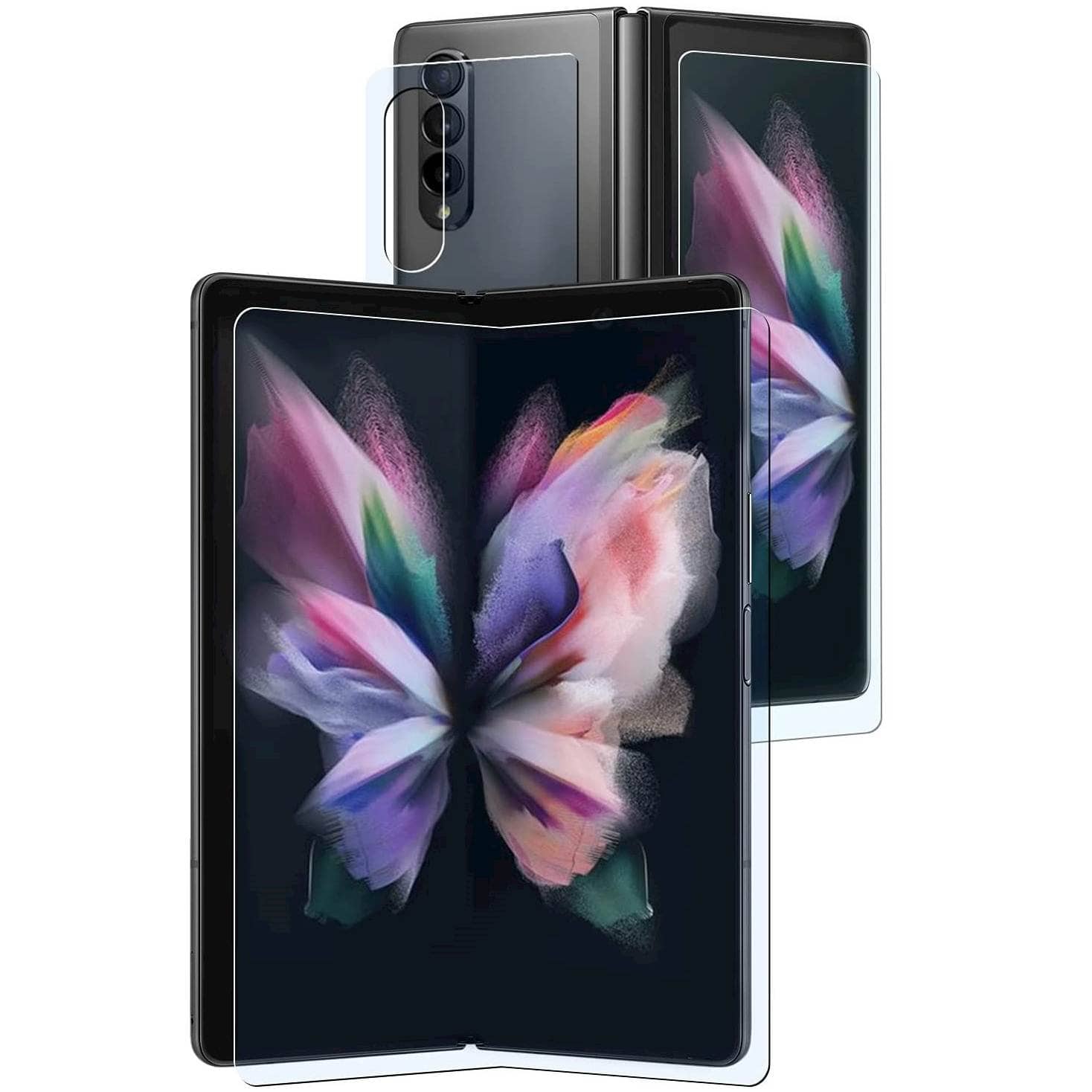 Angle. SaharaCase - Full Body Film Screen Protector for Samsung Galaxy Z Fold3 5G - Clear.