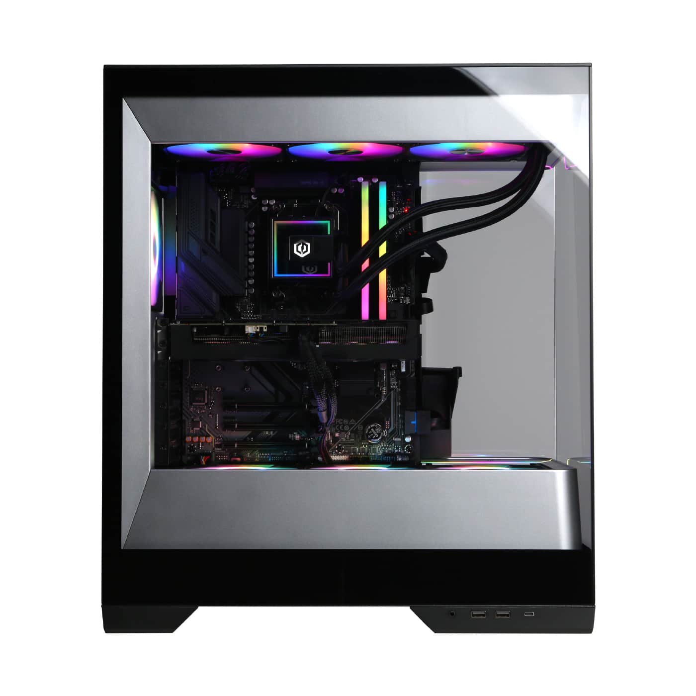Alt View 12. CyberPowerPC - Gaming Desktop - AMD Ryzen 7 7800X3D - AMD Radeon RX 9070 XT 16GB - 32GB DDR5 - 2TB PCIe 4.0 SSD - Black.