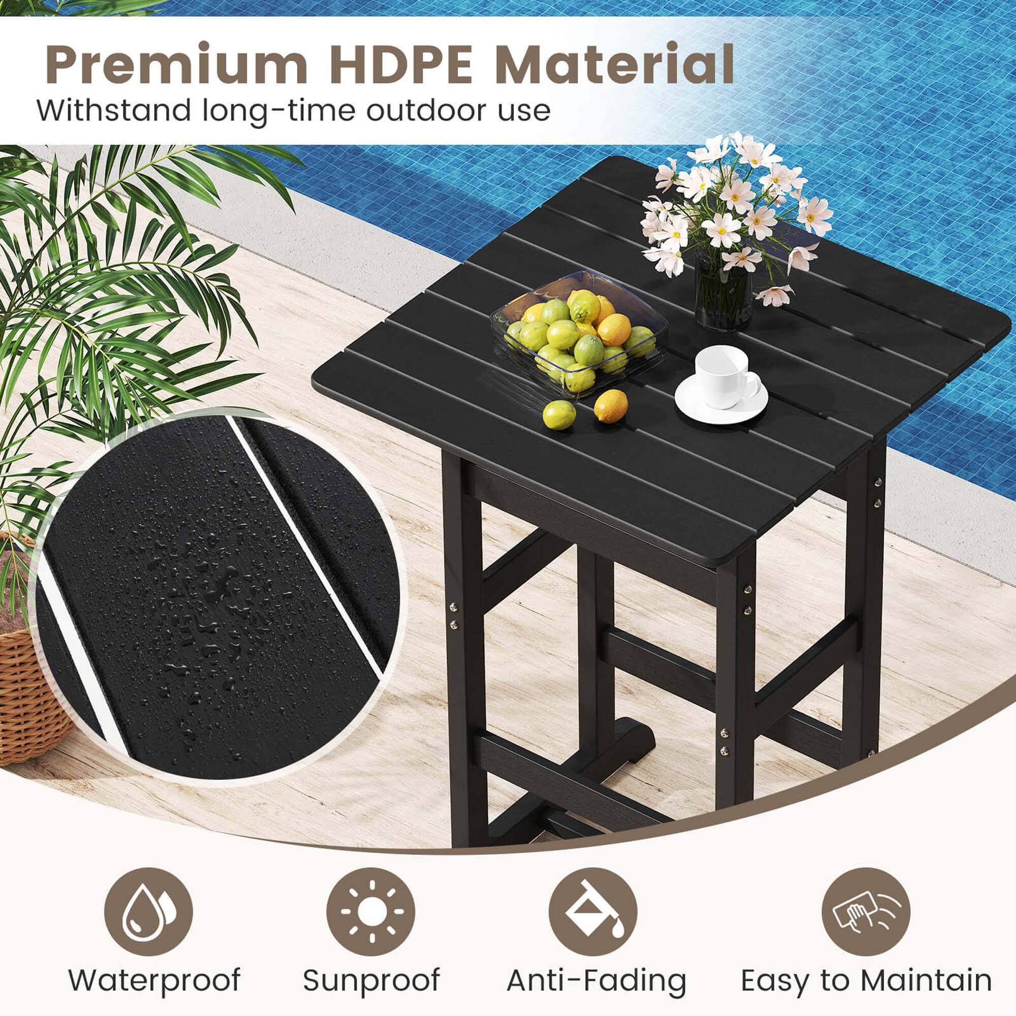 Premium HDPE Material  
Withstand long-time outdoor use  

- Waterproof  
- Sunproof  
- Anti-Fading  
- Easy to Maintain