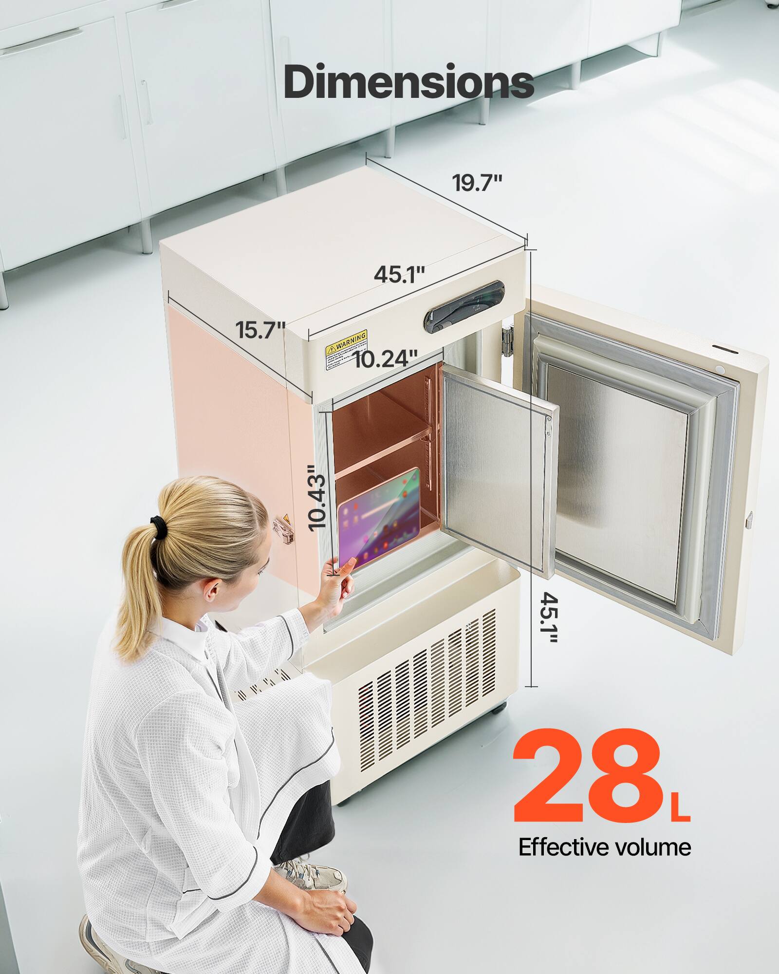 Dimensions
19.7"
45.1"
15.7"
10.24"
10.43"
28L Effective volume