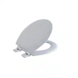 OAKBROOK - Collection Laurel Round Wood Toilet Seat - Silver