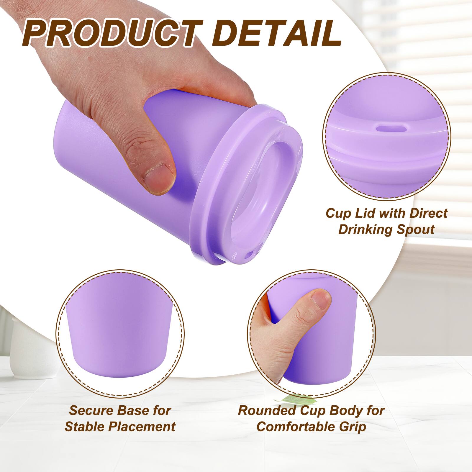 PRODUCT DETAIL

- Cup Lid with Direct Drinking Spout
- Secure Base for Stable Placement
- Rounded Cup Body for Comfortable Grip