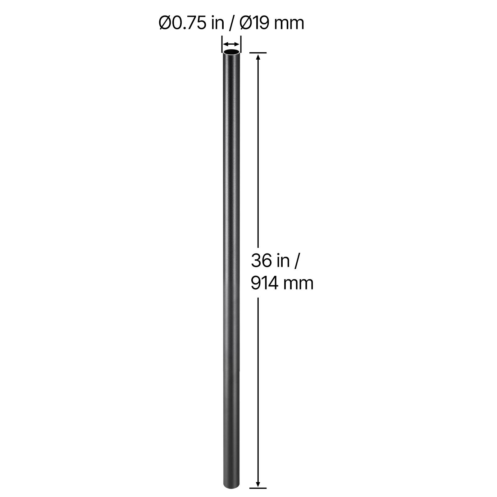 0.75 in / 19 mm
36 in / 914 mm