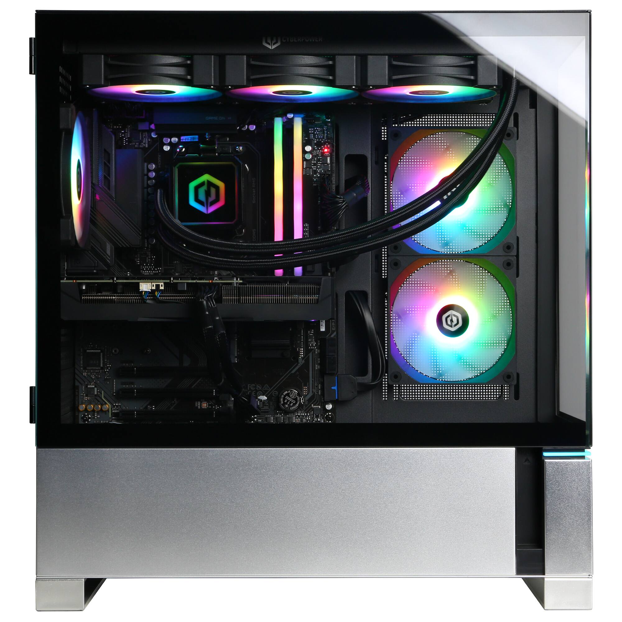 Alt View 15. CyberPowerPC - Gaming Desktop - AMD Ryzen 9 9950X3D - AMD Radeon RX 9070 XT 16GB - 64GB DDR5 - 4TB PCIe 4.0 SSD - Black.