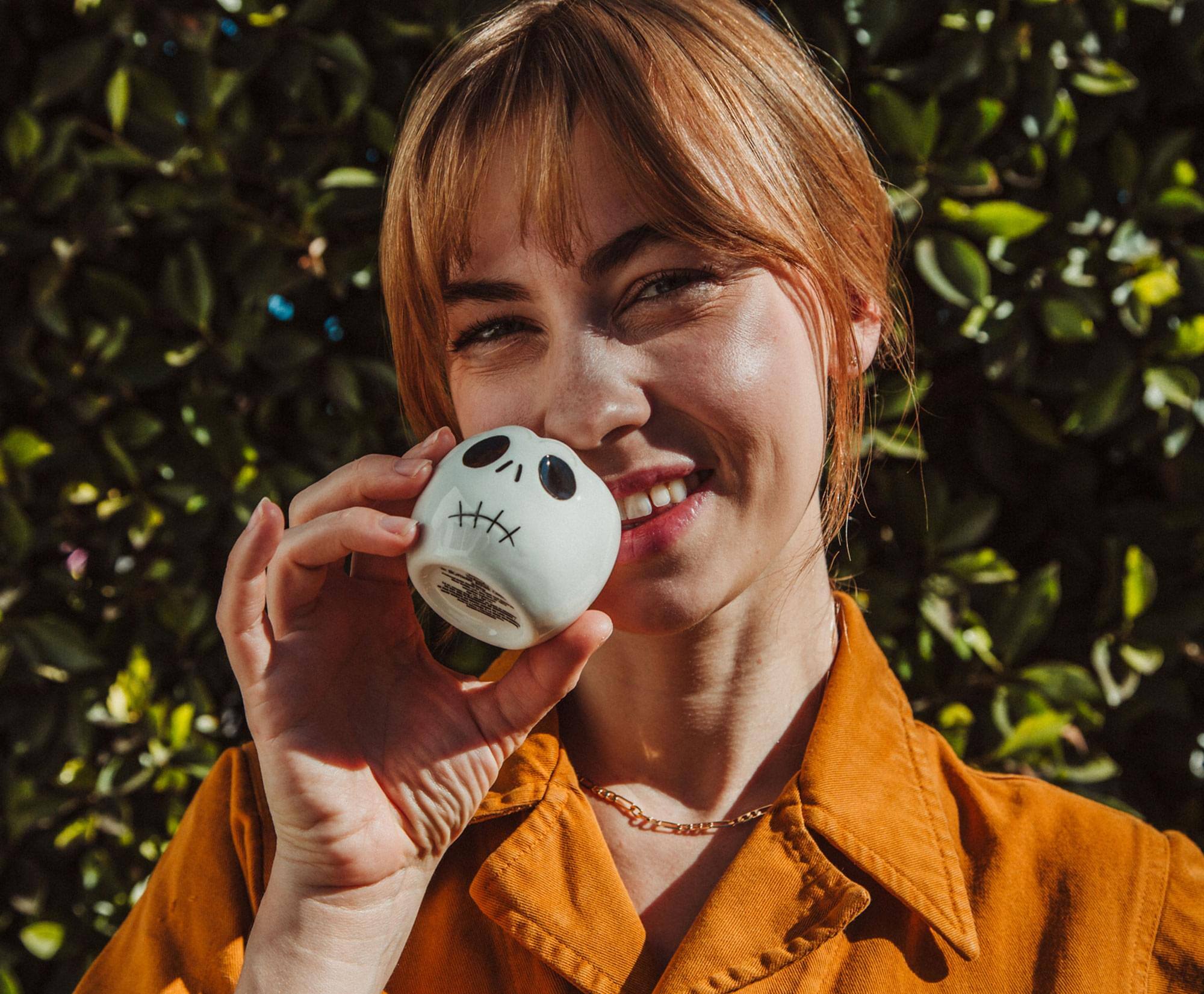 Alt View 10. Disney - Disney The Nightmare Before Christmas Jack Faces Mini Ceramic Cups Shot Glass Set of 4 - White.