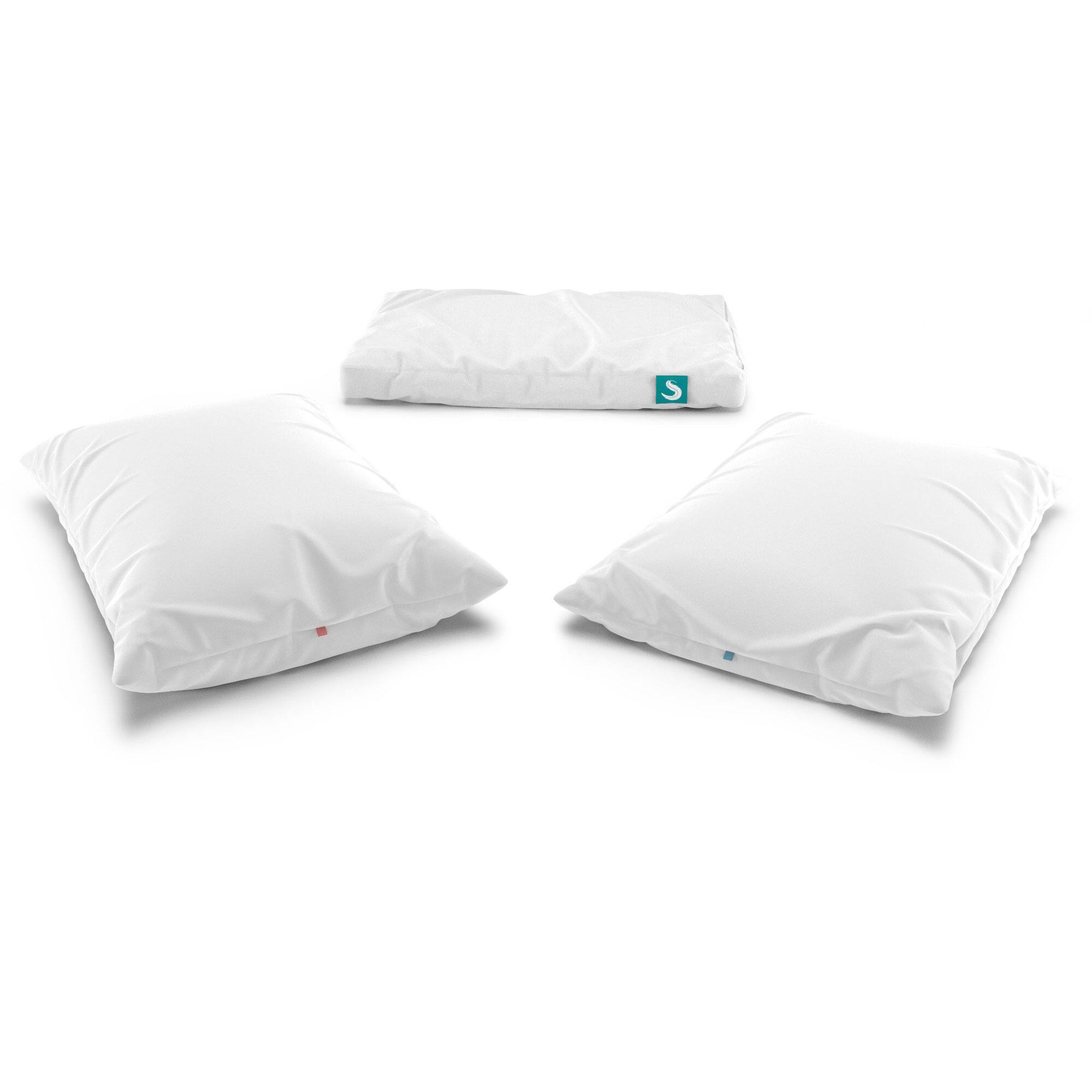 Alt View 8. Sleepgram - Sleepgram Bed Support Sleeping Pillow with Microfiber Cover, Queen Size, White - White.