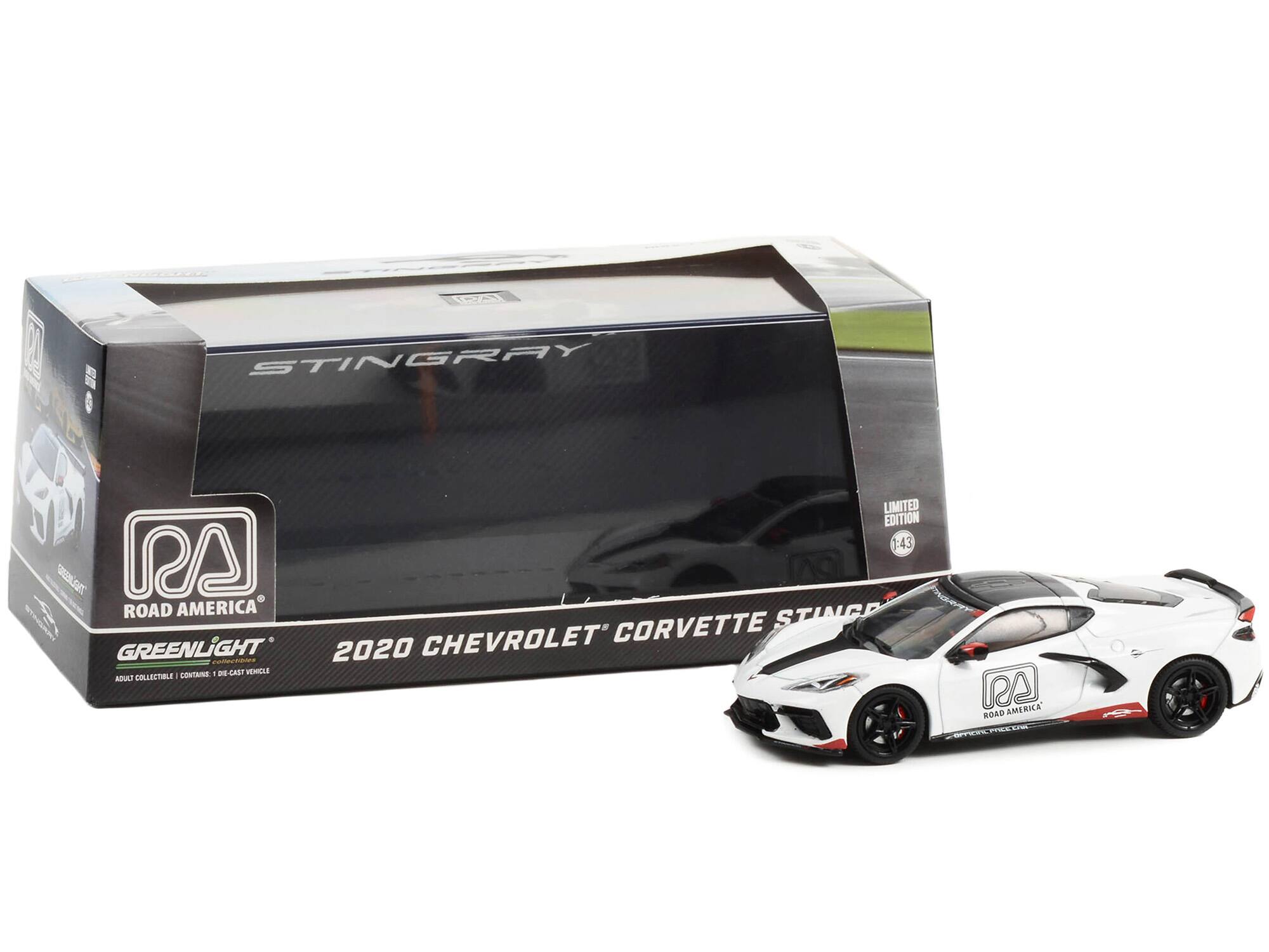 I7AT STINGRAY LIMITED EDITION 1:43  
a Su PA ROAD AMERICA STING CHEVROLET CORVETTE GREENLIGHT coMeTES 2020  
CONTAINS 1 - CAS VERICLE AA COLLECTIBLE A AMERICA ROAD

Corrected text:  
I7AT STINGRAY LIMITED EDITION 1:43  
a Su PA ROAD AMERICA STING CHEVROLET CORVETTE GREENLIGHT coMeTES 2020  
CONTAINS 1 - CAS VERICLE AA COLLECTIBLE A AMERICA ROAD