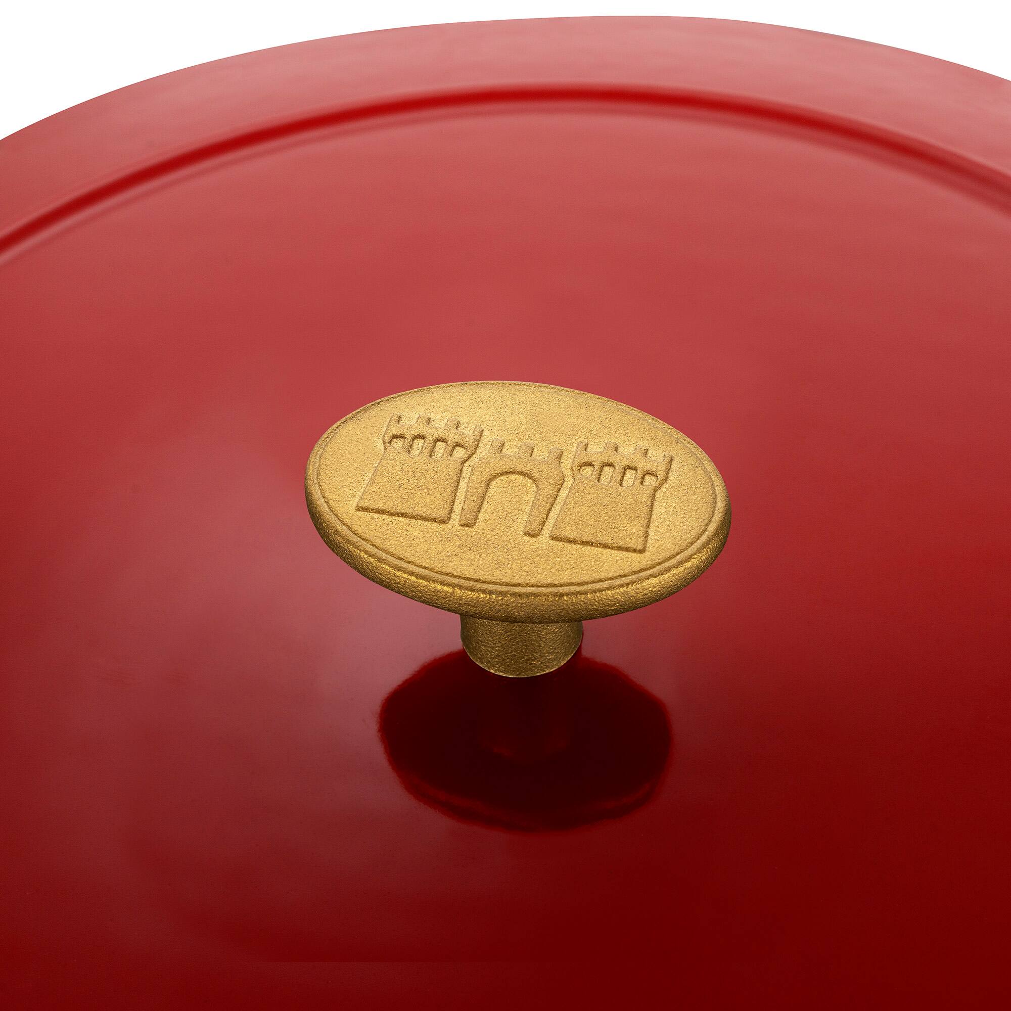 Alt View 8. Ballarini - Ballarini Bellamonte Cast Iron 7.5-qt Round Dutch Oven - Pomodoro Red - Red.