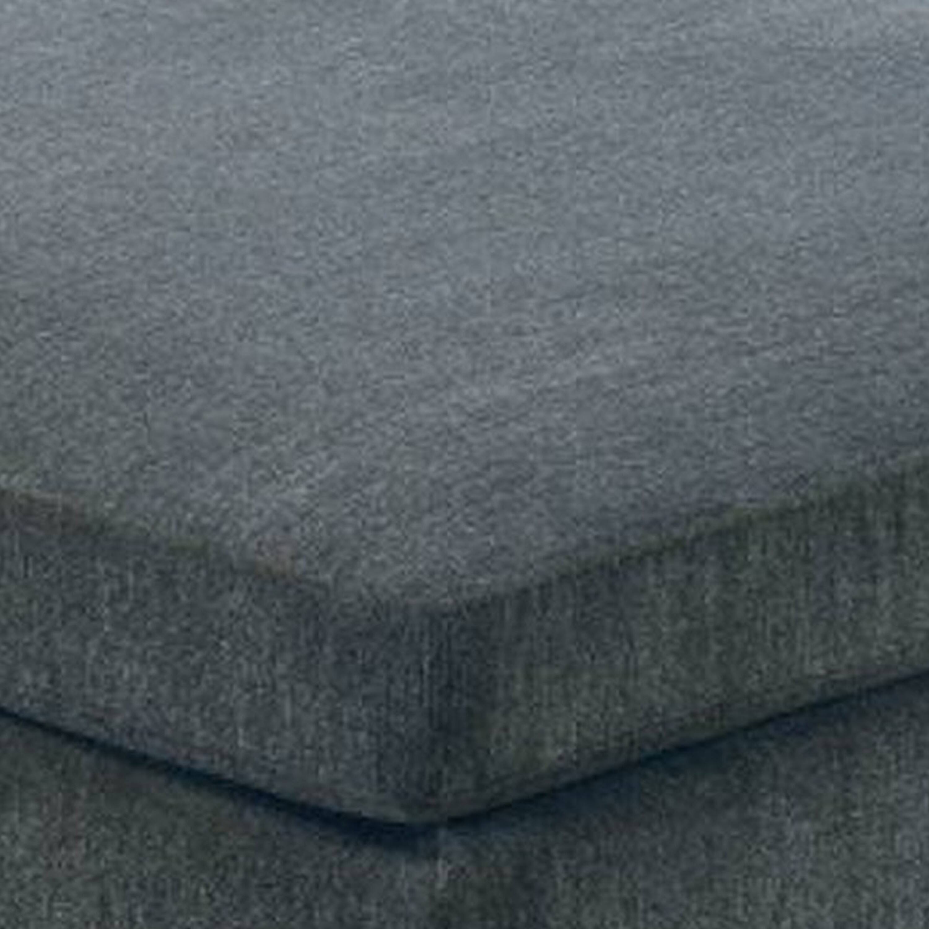 Alt View 1. Manhattan Lane - 37 Inches Fabric Upholstered Wooden Ottoman - Gray.