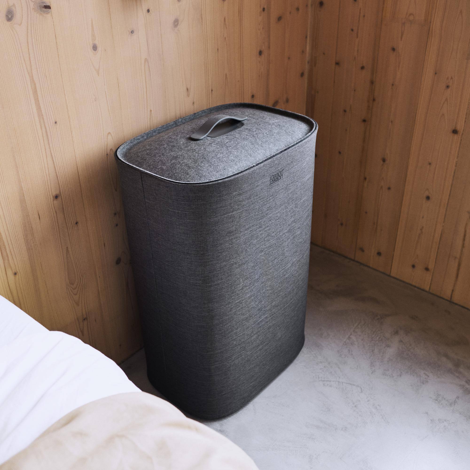 Alt View 2. Joseph Joseph - Tota 2 One 60-liter Easy-Empty Laundry Separation Hamper - Forest Grey.