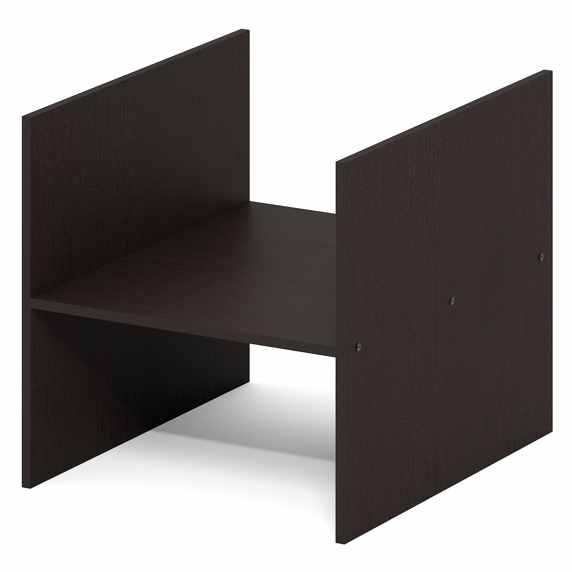Alt View 5. Furinno - CUBICLE Cube Insert, H-Shelf Cube Organizer Insert, 2-Tier Design, Fits Triple Thick Cubes, for Storage - Black Dark Oak.