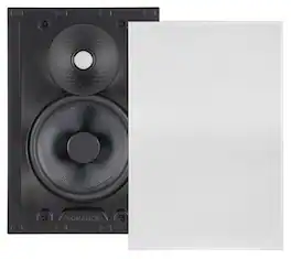 Sonance - VX66 TL RECTANGLE SINGLE SPEAKER - Visual Experience Series 6.5" 2-Way Thinline In Wall Speaker (Each) - Paintable White