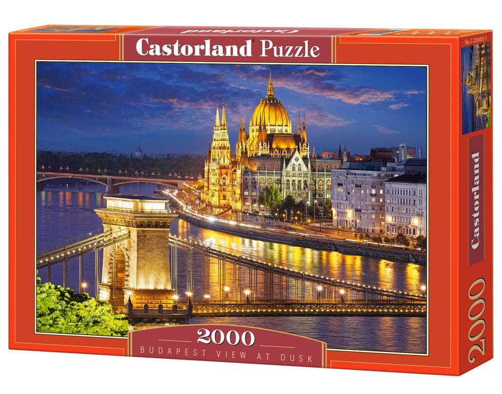 Castorland - 2000 Piece Jigsaw Puzzles, Budapest view at dusk, Parliament, Budapest Hungary Puzzle, C-200405-2 - Red price history on PriceWatchPro