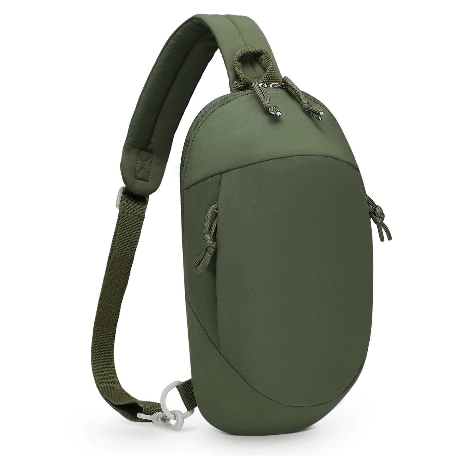 Unique Bargains - Small Sling Bag with RFID Blocking Mini Fanny Pack Convertible Crossbody Anti Theft Chest Bag for Travel Hiking - Dark Green