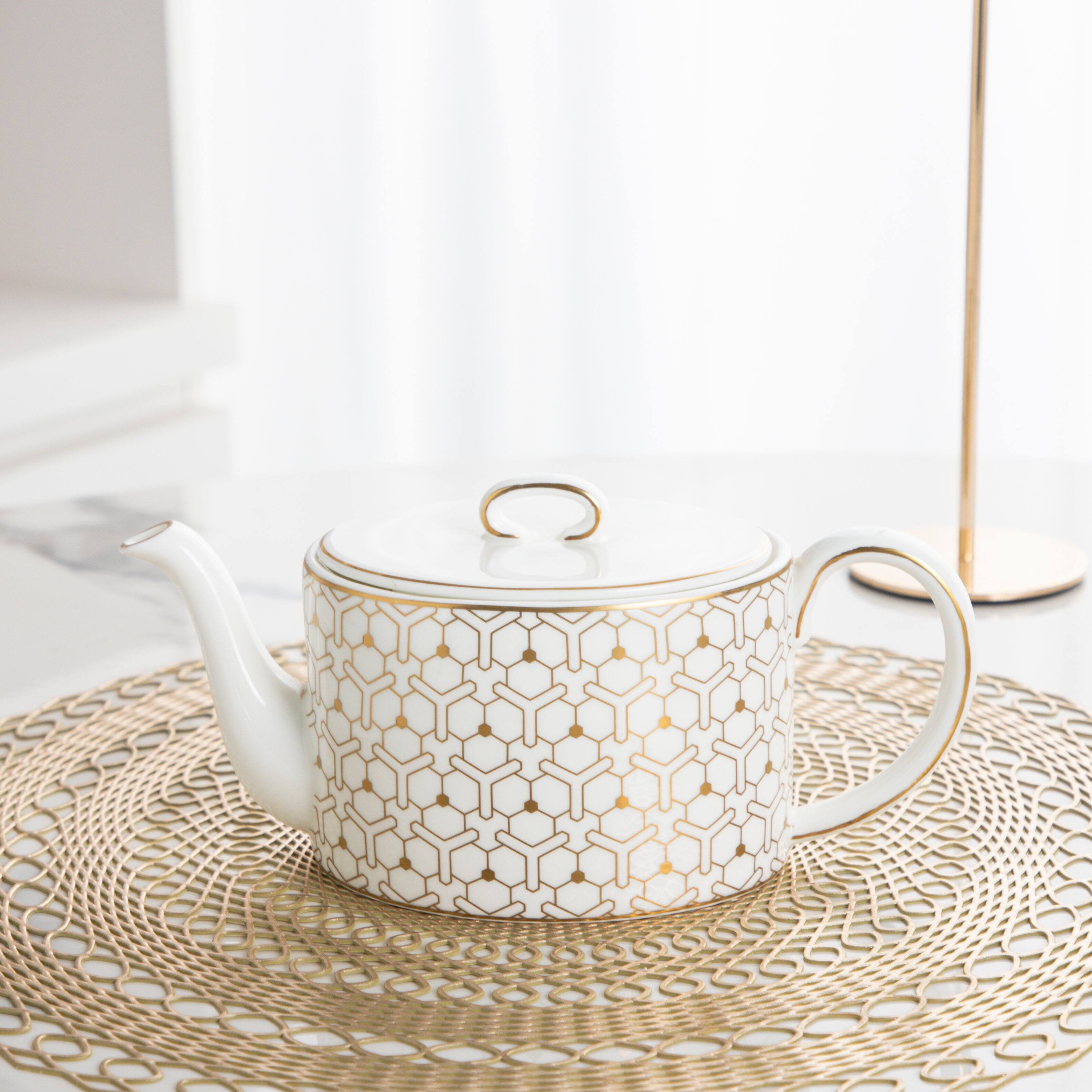 Back. Jiallo - The Whispers of Elegance Tea Service Collection - 600 cc tea pot - Multi color.