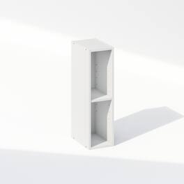 Furinno - Reed 2-Tier Multipurpose Clothing & Closet Storage Organizer Shelf, 6-Inch Width - White