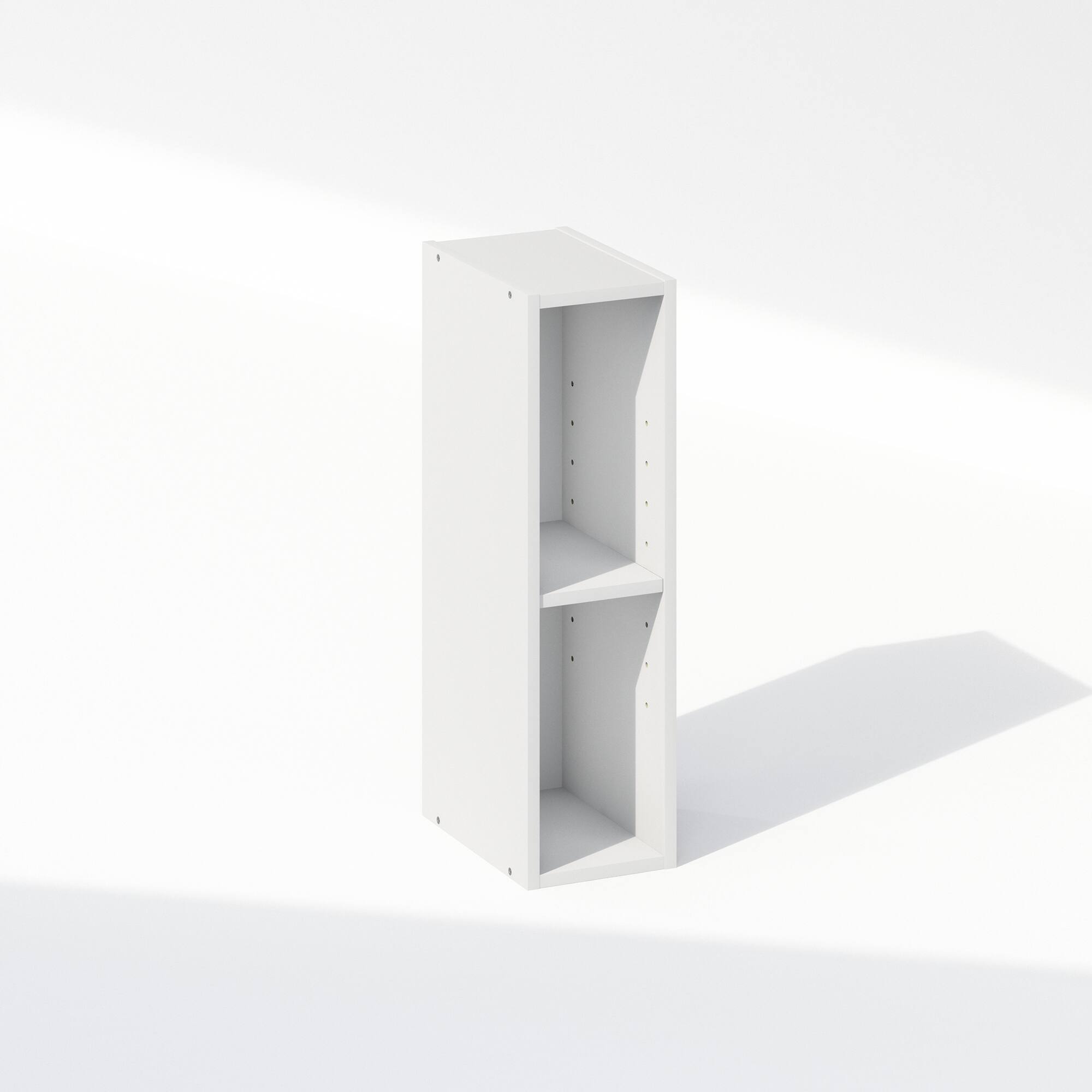 Front. Furinno - Reed 2-Tier Multipurpose Clothing & Closet Storage Organizer Shelf, 6-Inch Width - White.