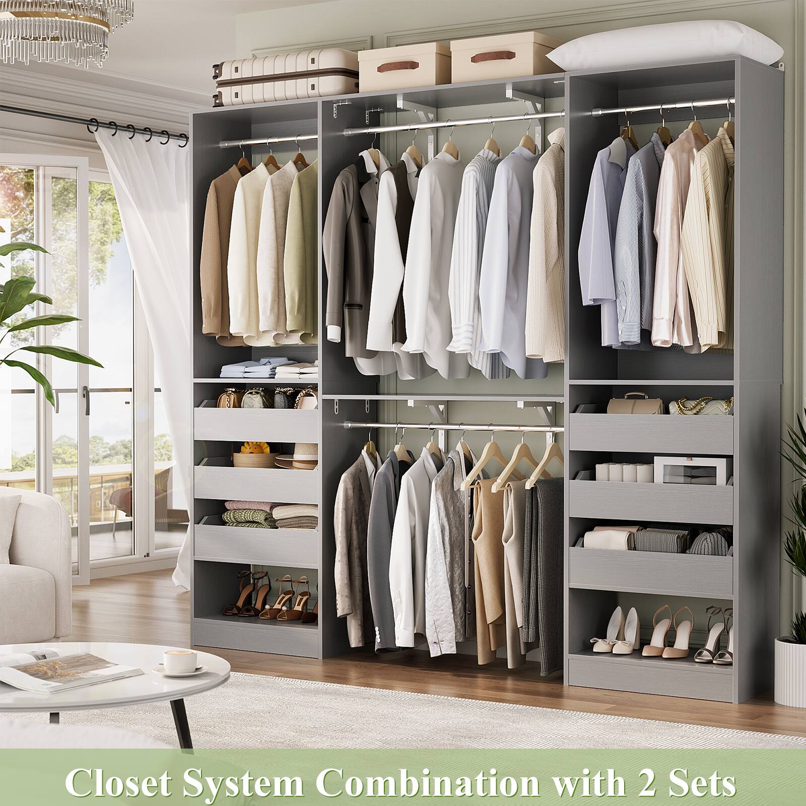 Closet System Combination with 2 Sets