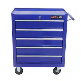 LOVMOR - 5 Drawer Tool Chest Tool Storage Cabinet for Garage Storage with 4 Wheels and Locking System