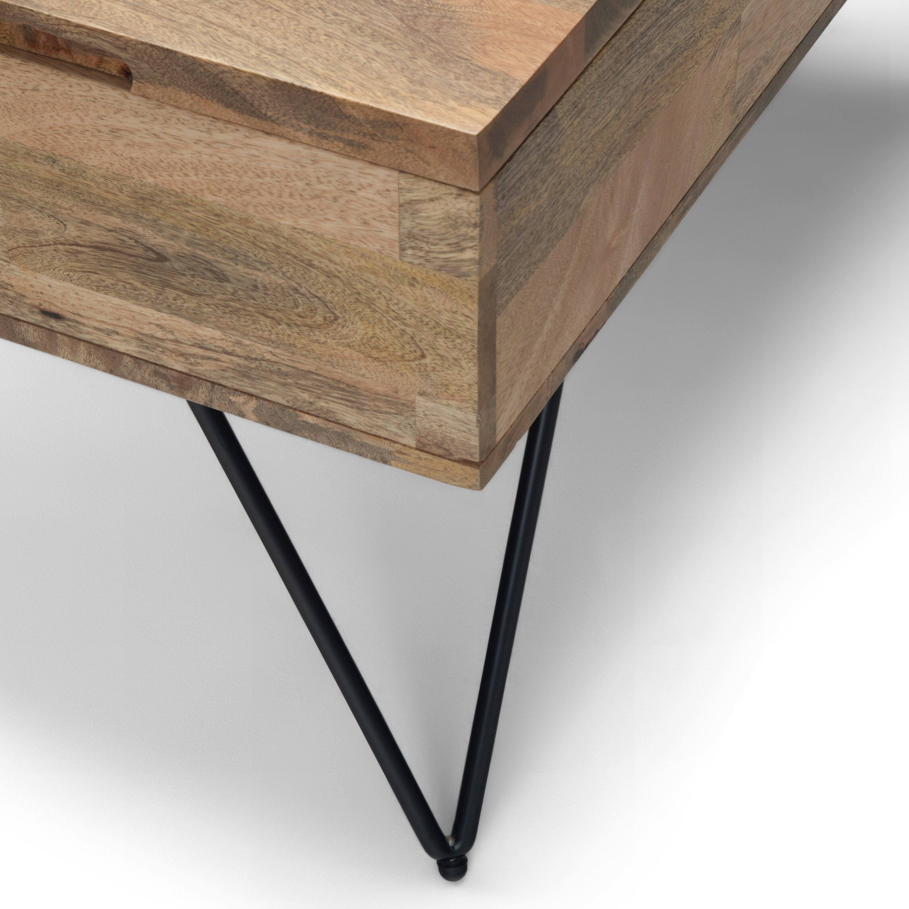 Alt View 4. Simpli Home - Johnsen 15 inch Wide Metal Drum Accent Table, Distressed Nickel - Distressed Nickel.