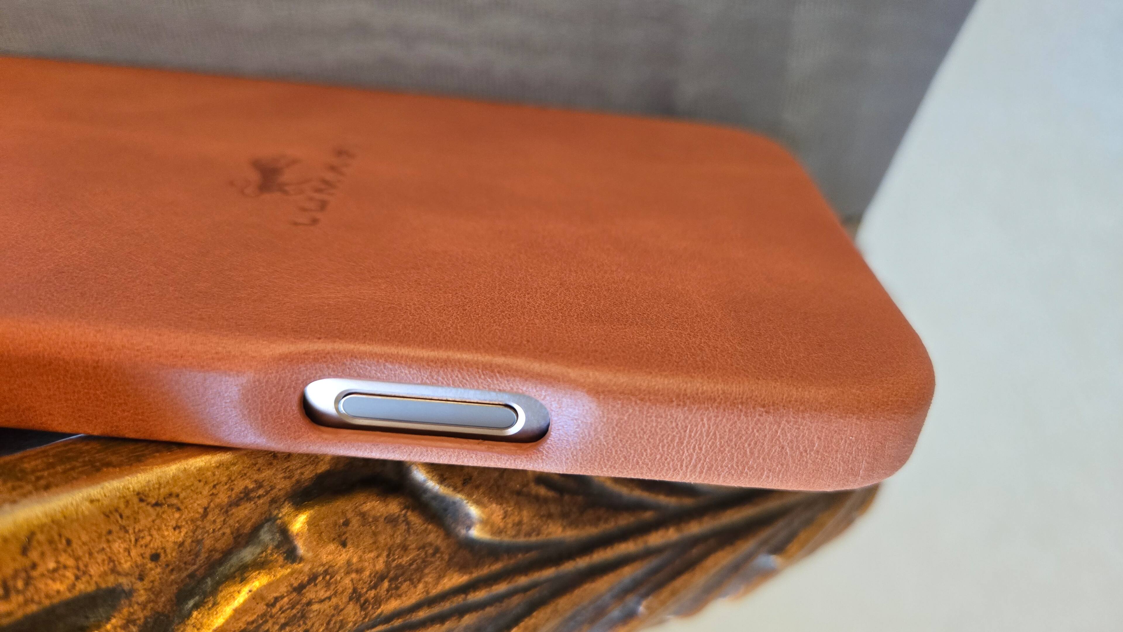 Alt View 4. Apple - Handmade, Full Grain Leather, MagSafe iPhone 16 Pro Max Case - Sienna.