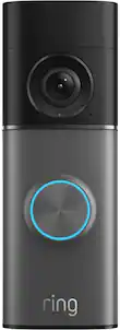 Ring - Wired Doorbell Pro (3rd Gen) — Retinal 4K for ultra-clear video, 10x Zoom, Low-Light Sight for color in near dark - Deep Silver