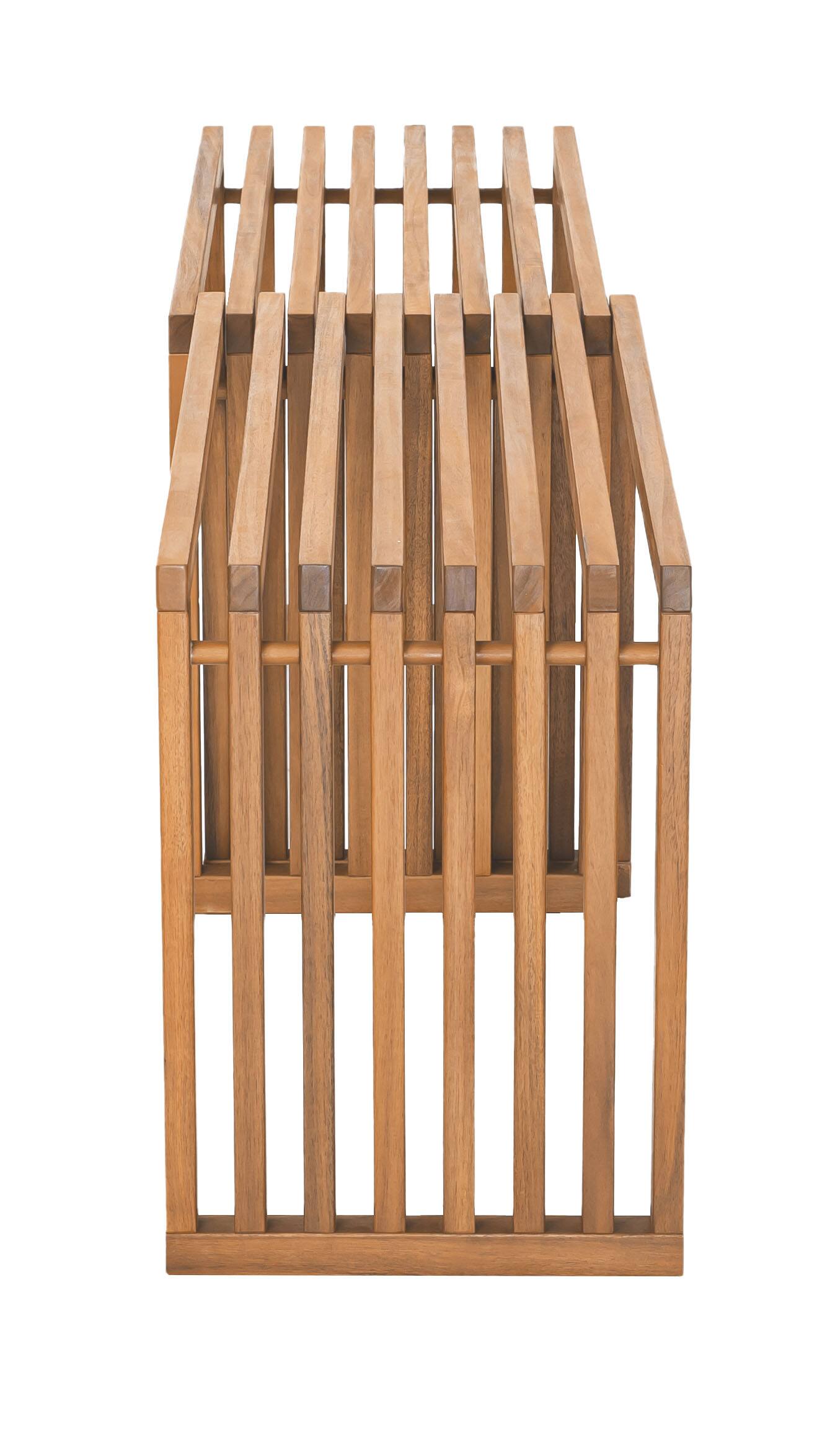 Back. Hivvago - Riviera Extendable Bench (Set of 2) Natural - Natural.