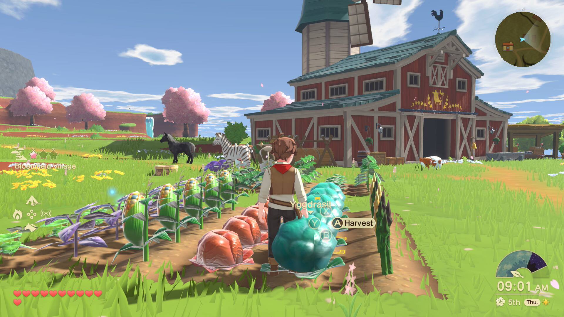 Bloomfield Village  
Yggdrasil  
A Harvest  
09:01 AM  
5th Thu.