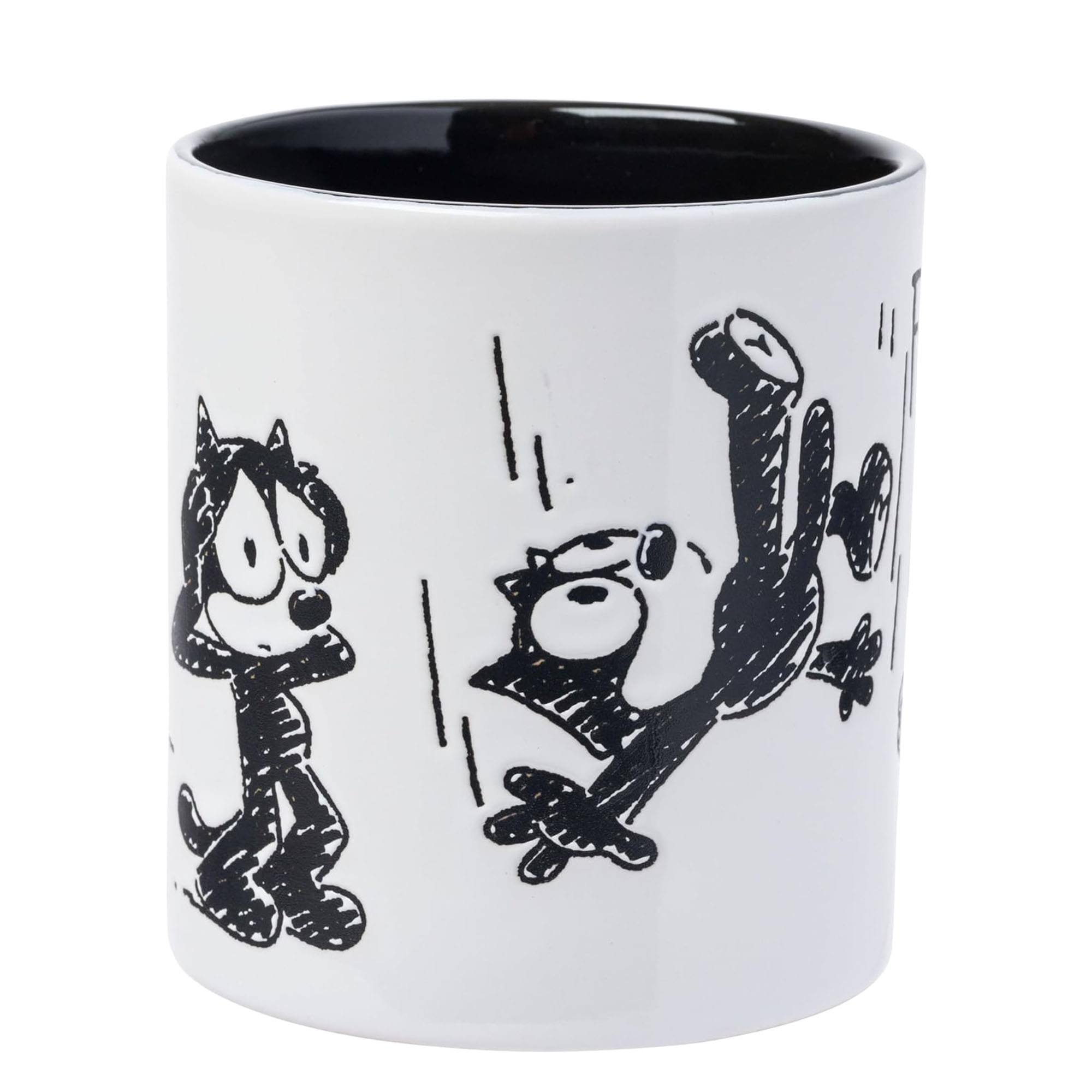 Alt View 10. Silver Buffalo - Felix the Cat Hand Drawn 20oz Wax-Resist Ceramic Mug - Multi-Colored.