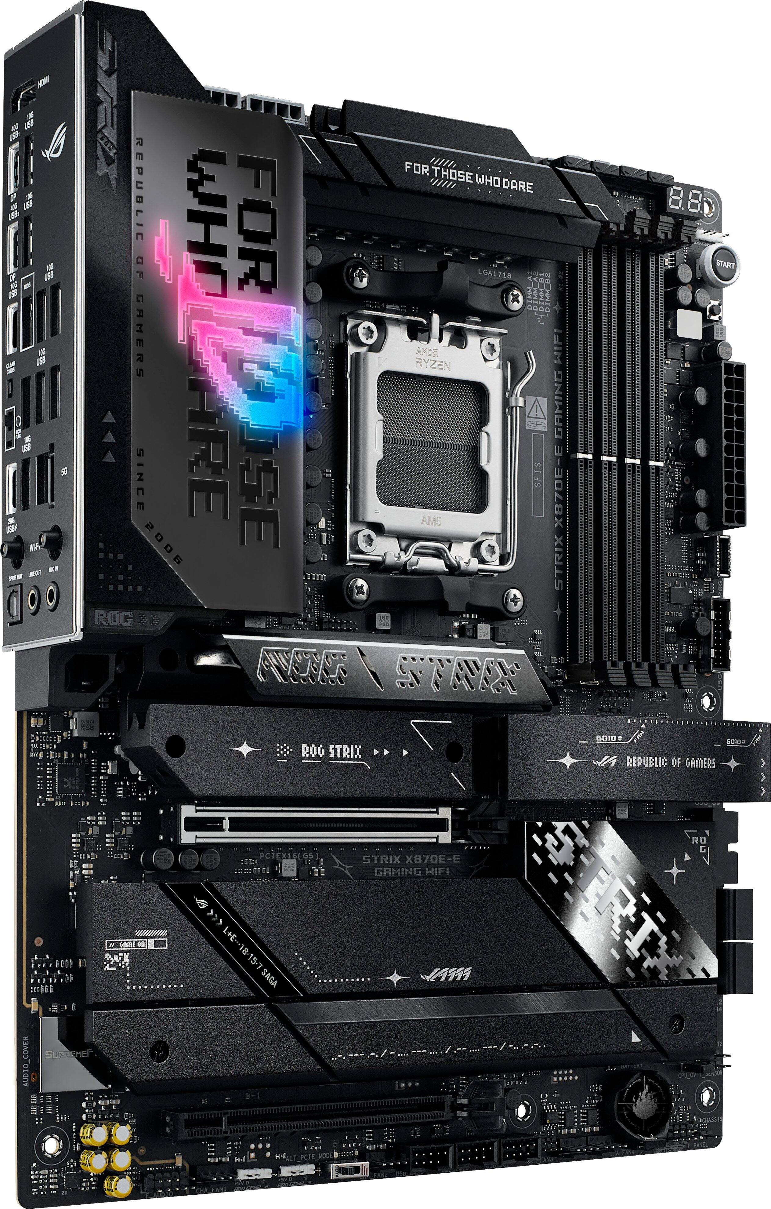 FOR THOSE WHO DARE
REPUBLIC OF GAMERS
ROG STRIX X870E-F GAMING
ROG STRIX X870E-E GAMING HIFI
ROG STRIX X870E-E GAMING HIFI