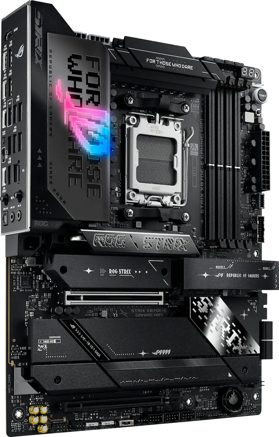 ASUS ROG STRIX X870E E GAMING WIFI (Socket AM5) AMD X870 ATX DDR5 Wi Fi ...