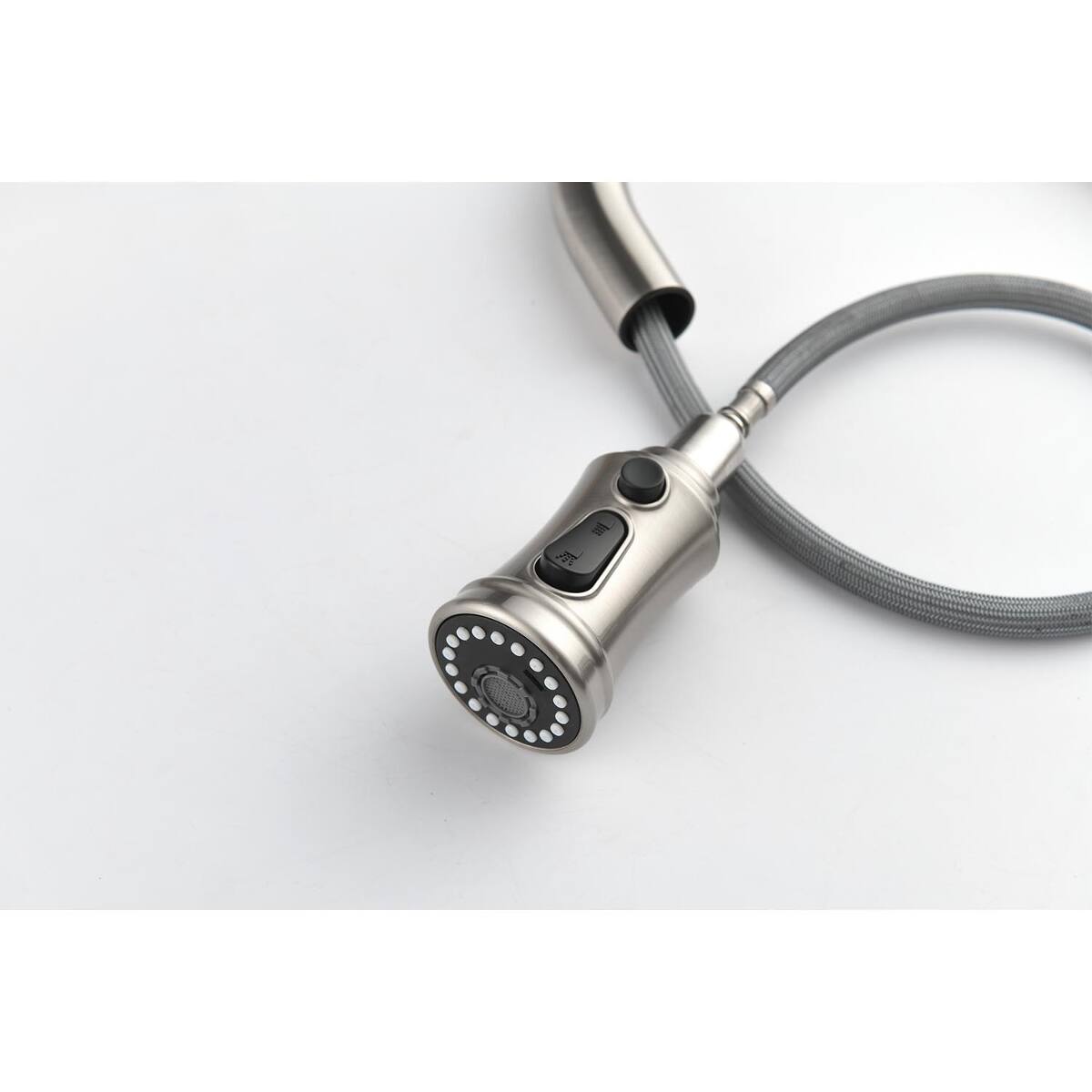Back. Ropilly - Ropilly Single Handle High Arc Kitchen Faucet with Pull Down Sprayer, Stainless Steel, Brushed Nickel - Brushed Nickel.