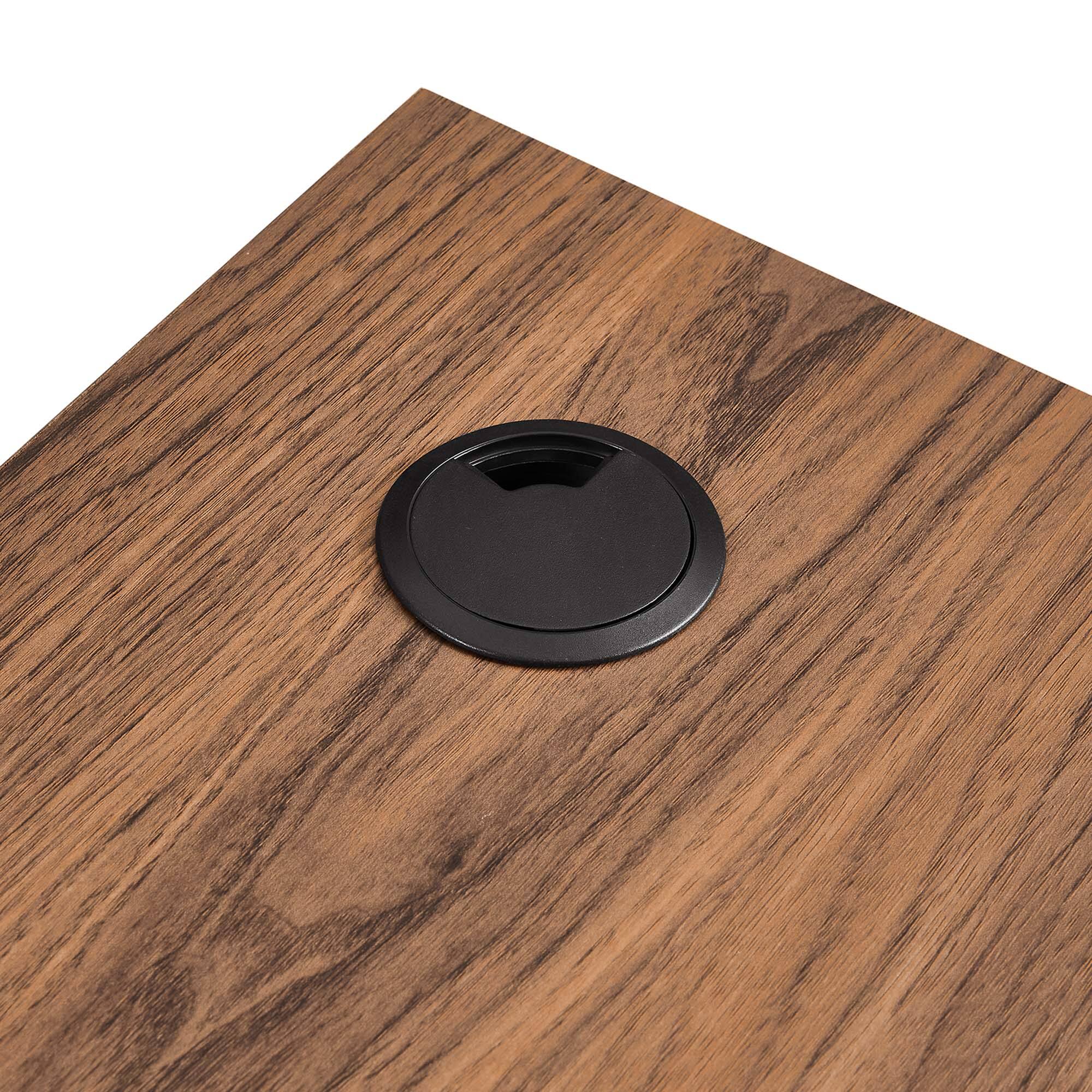 Alt View 4. Modway - Render Wall Mount Corner Office Desk by Modway - Walnut.