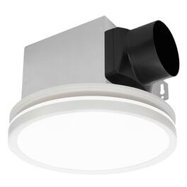 Akicon - Bathroom Exhaust Fan with Light, Dimmable 3CCT LED Light with Night Light, 80 CFM, 2 Sones, Round - White
