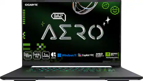 GIGABYTE - AERO X16- Copilot+ PC - 16" 165Hz 2560x1600 WQXGA AMD Ryzen AI 7 350 - 1TB SSD - 32GB DDR5 RAM NVIDIA GeForce RTX 5070 - Lunar White