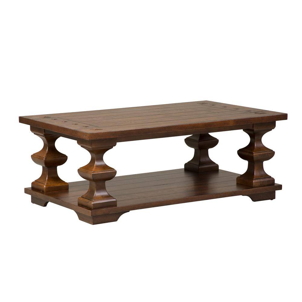 Back. Liberty Furniture Industries - Sedona Cocktail Table in Kona Brown - Brown.