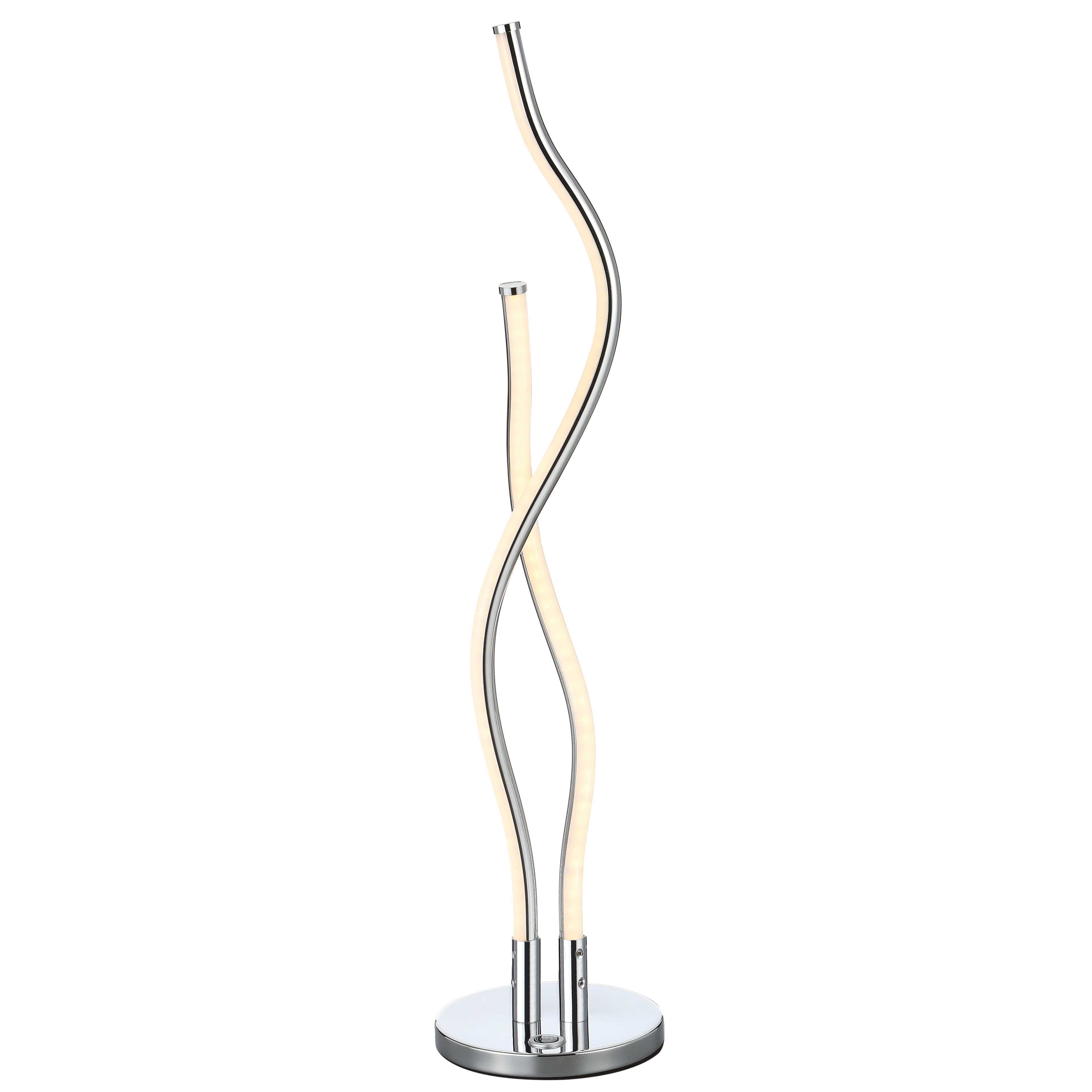 Jonathan Y - Cairo 26.25" LED Integrated Table Lamp - Chrome