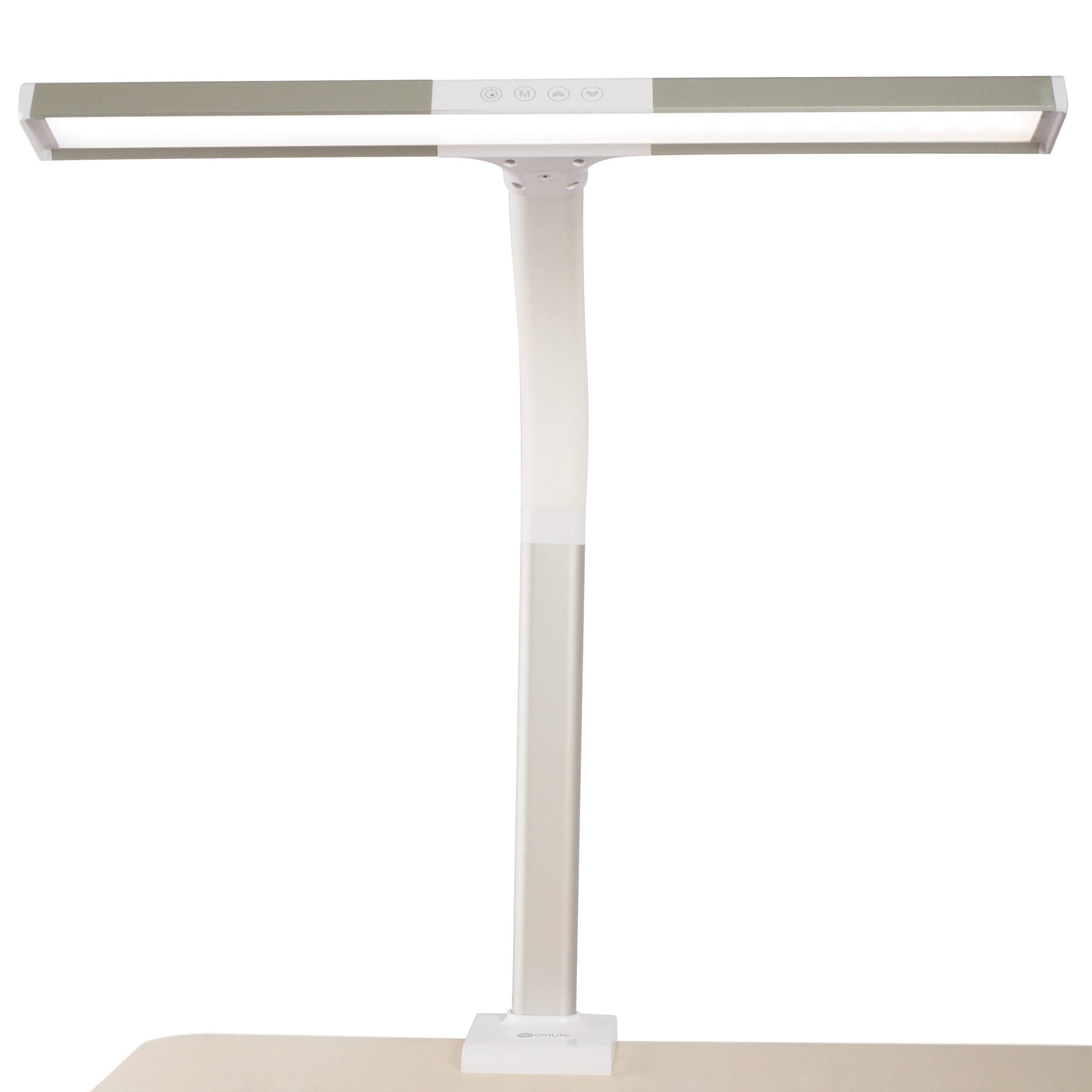 Alt View 6. OttLite - Extra Wide Area LED Clamp Lamp - Silver.