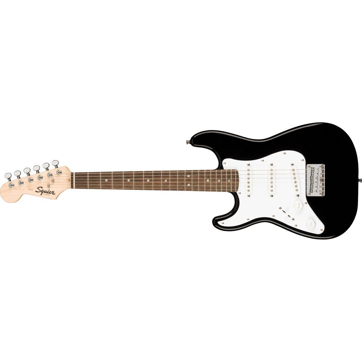 Alt View 6. Squier - Squier Mini Stratocaster Left-Handed Electric Guitar, Laurel Fingerboard, Black.