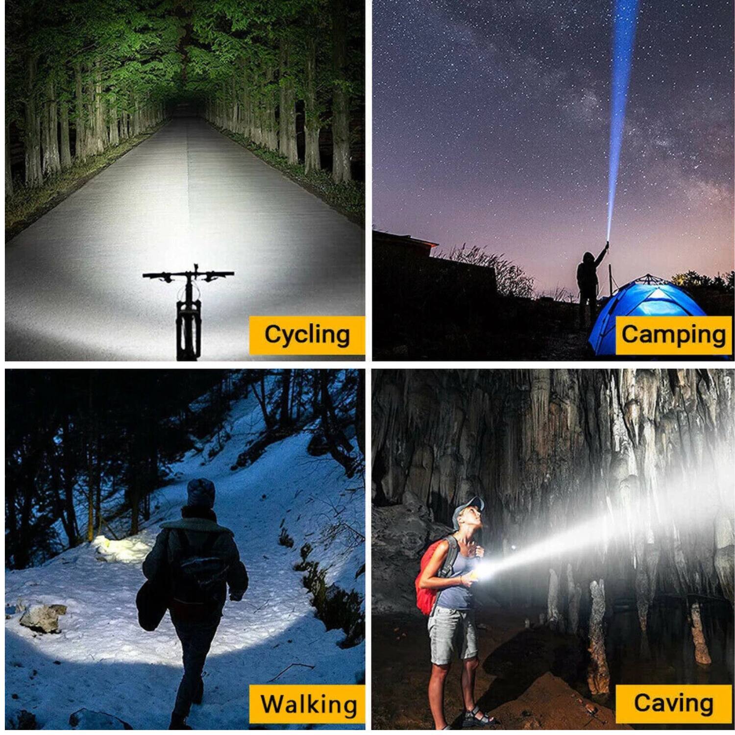 Cycling  
Camping  
Walking  
Caving