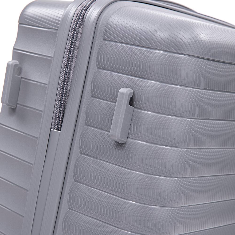 Alt View 2. Ropilly - Ropilly 4 Piece Luggage Set Hard Shell Suitcase Set with Cosmetic Case Light Gray - Light Gray.