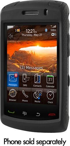 Angle Standard. OtterBox - Impact Series Case for Blackberry Storm 2 9550 Mobile Phones - Black.