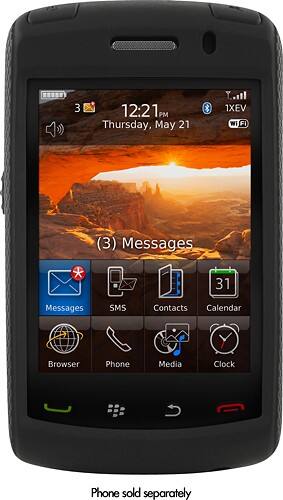 Front Standard. OtterBox - Impact Series Case for Blackberry Storm 2 9550 Mobile Phones - Black.