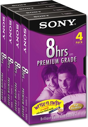  Sony - 160-Minute Premium Grade Videotapes (4-Pack)
