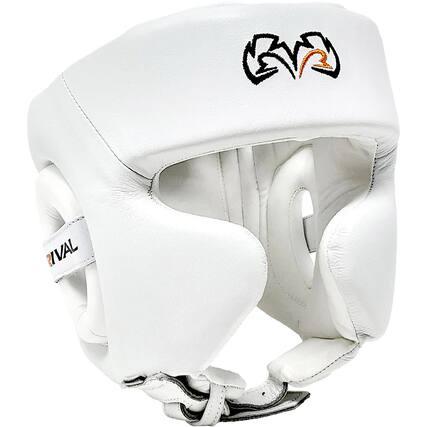 Front. RIVAL - Rival Boxing RHG2 Hybrid Headgear - XL - White - White.