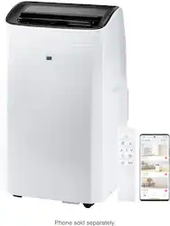 TCL - 450 Sq. Ft. 10,000 BTU 3-in-1 Smart Portable Air Conditioner - White - Front_Zoom
