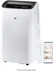 TCL - 450 Sq. Ft. 10,000 BTU 3-in-1 Smart Portable Air Conditioner - White
